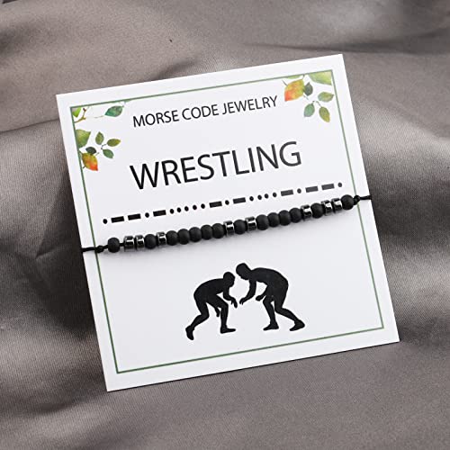 WSNANG Wrestler Gift Wrestling Morse Code Bracelet Wrestling Mom Gift Wrestling Coach Gift Wrestling Team Gifts4