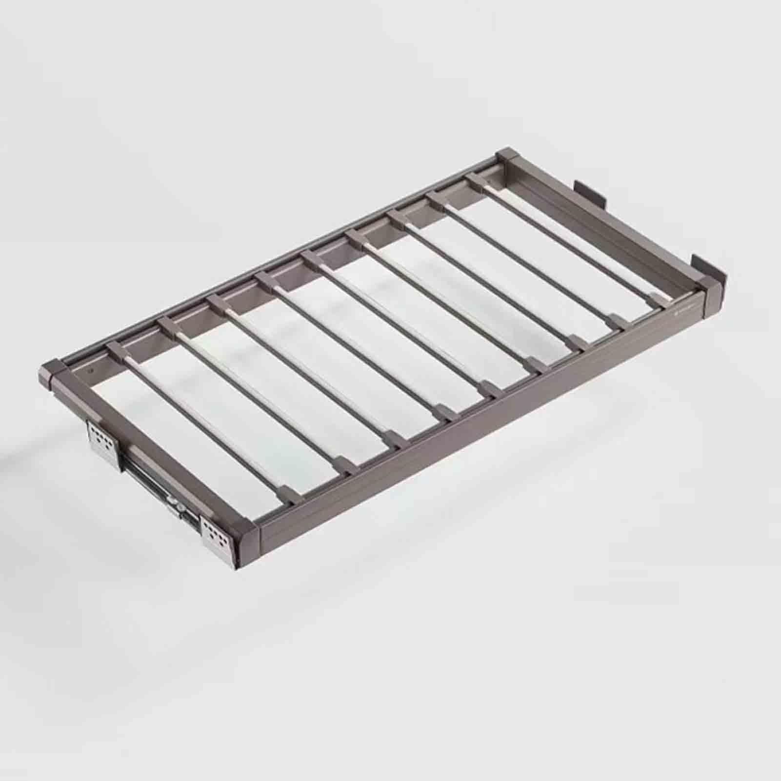 Cajón con Barra Extraíble para Armario - Perchero Deslizante para Pantalones, Estante De Secado Sobre La Lavadora, Organizador De Ropa Multifuncional Oculto(500mm+5 Rods)