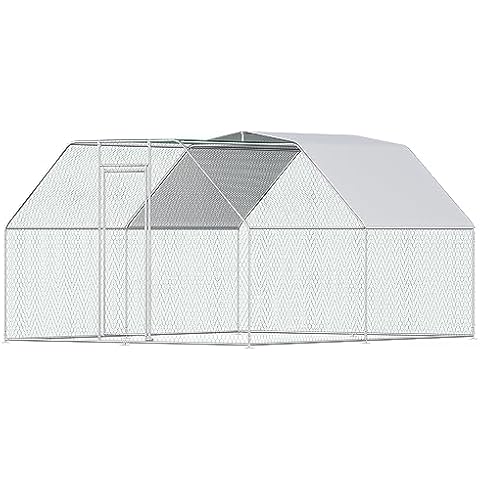 Belinova Chicken Coop Large Metal Chicken Coop Walk-In Poultry Cage Chicken Run for 15-20 Chickens,Durable Chicken House/cage with Waterproof and Anti-UV Cover,Suit for Your Backyard(13'Lx9.8'Wx6.8'H) Cover