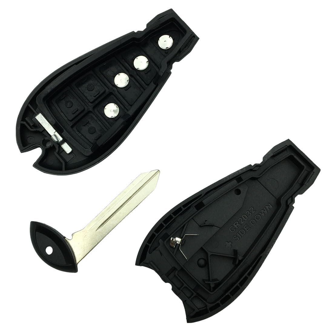 Zapasowe etui na klucze do Jeep Grand Cherokee Dodge Ram 1500 2500 3500 Durango Grand Caravan Journey Chrysler miasto kraj bezkluczykowy pilot zdalnego sterowania obudowa kluczyka samochodowego (4