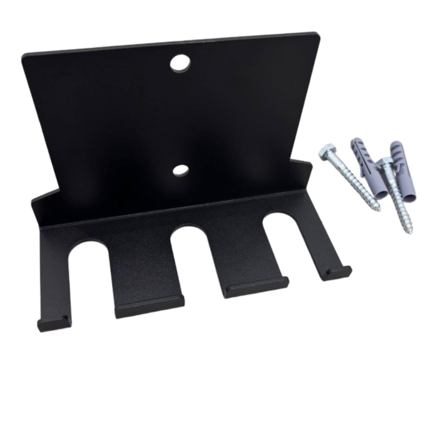 Heavy Duty Wall-Mounted Barbell Holder Matte Black Exercise Bar Holder Space-Saving Barbell Hanger with Slots Sturdy for Fitness Enthusiasts, Athletes, Home Gym, 3-Rod Hook-image-6