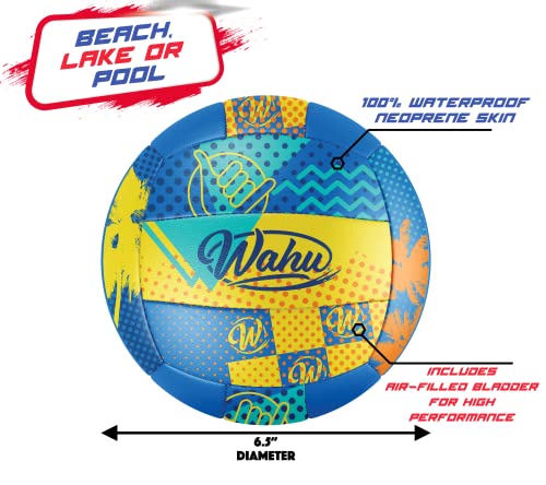Wahu All-Purpose Ball Blue 6.5" Diameter - 100% Waterproof Neoprene Skin For Play At The Beach Or Pool - Use For Basketball, Volleyball, Water Polo, Soccer And More! #TOP1
