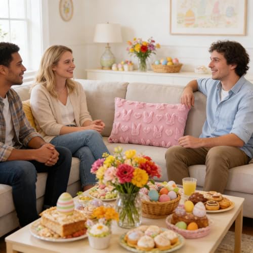 Cojín de conejito de Pascua para renovar la decoración de tu oficina 3
