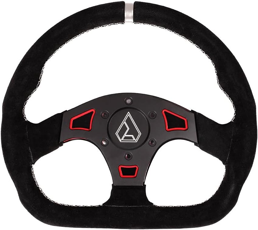 Assault Industries 100005SW1203-Ballistic D V2 Suede Steering Wheel- Grey STI/RD PLT