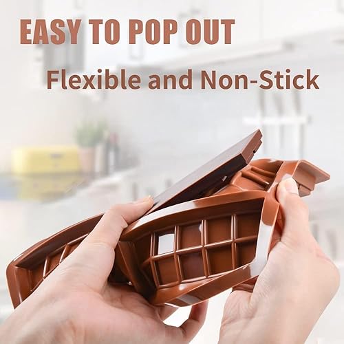 Miniatura 7 de Moldes de barra de chocolate de silicona profunda, antiadherente, para proteínas y energía, molde grueso para barra de caramelo, molde para derretir