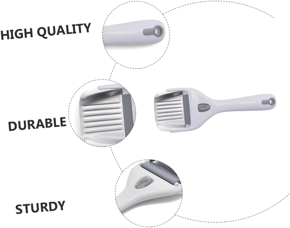 PRETYZOOM Domestic Plastic Cheese Slicer Handheld Cheese Butter Scraper Kitchen Cheese Cutting Tool Light Grey Ergonomic Handle image 2