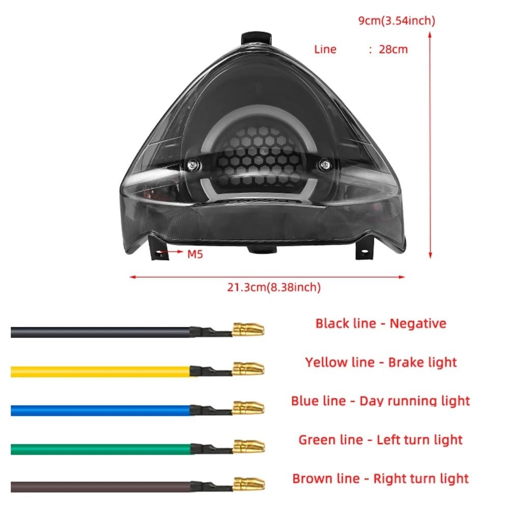 Motocyklowe światła Pasuje do LC135 V1 motor terenowy tylne światło motocykla tylny hamulec lampka tablicy rejestracyjnej lampka sygnalizacyjna światło hamowania