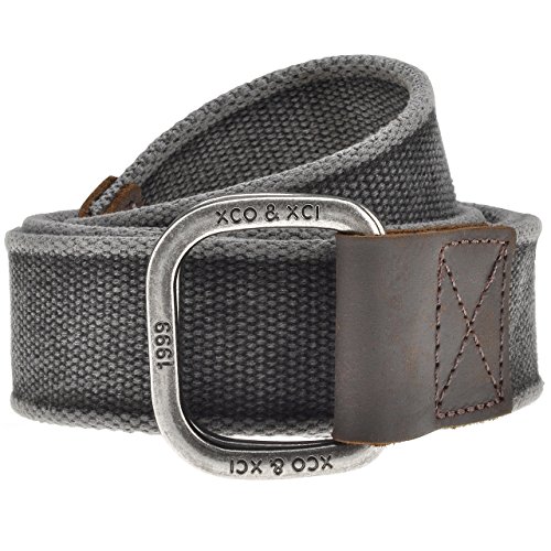 FALETO Mens 53.5'' Double D-Ring Canvas Web Belt Military Casual Belt with Box3