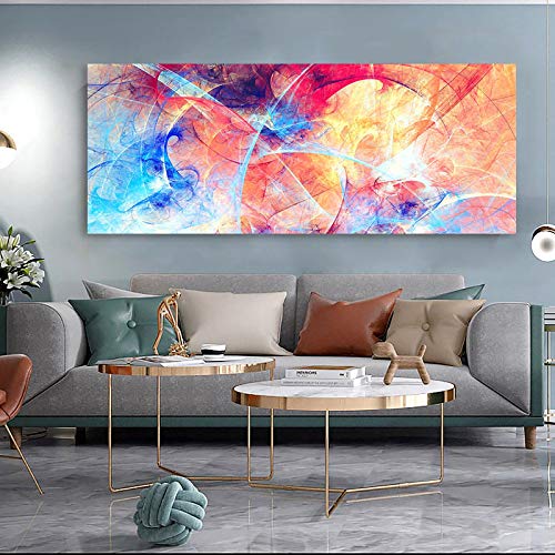 Impression sur toile moderne abstrait art colore 50x150 - 2