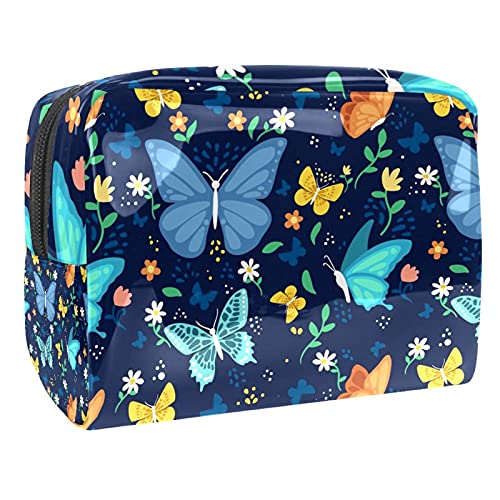 Sac de maquillage portable étanche 18.5cm, vanity multicolore et trousse de voyage femme