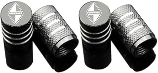 Shj_CN Voiture Roues Pneu Acier Inoxydable Alliage Capuchon De Valve avec Logo Badge 4 PièCes, pour Borgward BX5 BX6 BX7 BXi7 Isabella