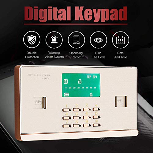 image for TIGERKING Digital Security Safe Box,Double Safety Key Lock and Passwor