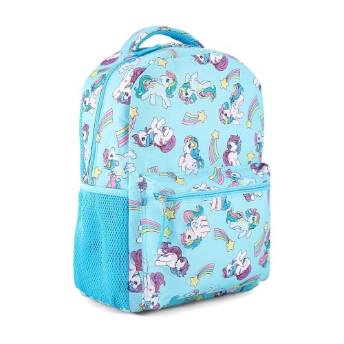 My Little Pony Mochila clássica – Twilight Sparkle, Rainbow Dash e Fluttershy – Mochila escolar infantil MLP – Mochila de 40 cm com bolso frontal e capa para laptop – Mochila para meninas e meninos