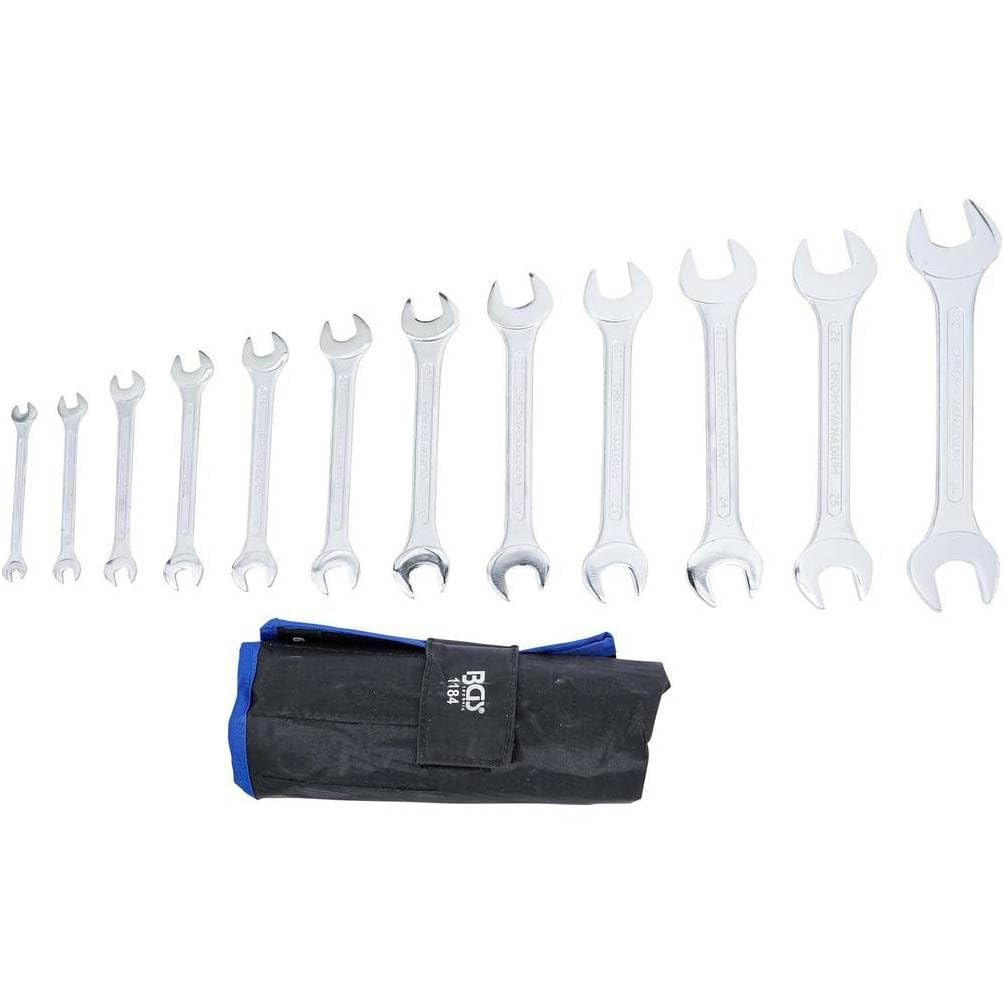Jeu de Clés Plates 6 x 7-30 x 32 mm - 12 pcs - Acier Résistant et Pratique pour Bricolage, Pro - D-Work
