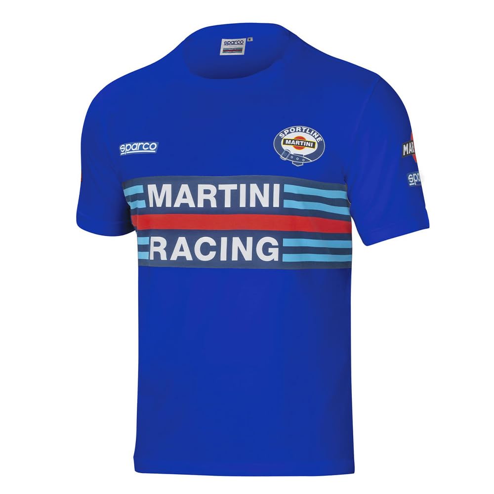 sparco Camiseta Martini-R Manga Corta Talla M Azul Claro