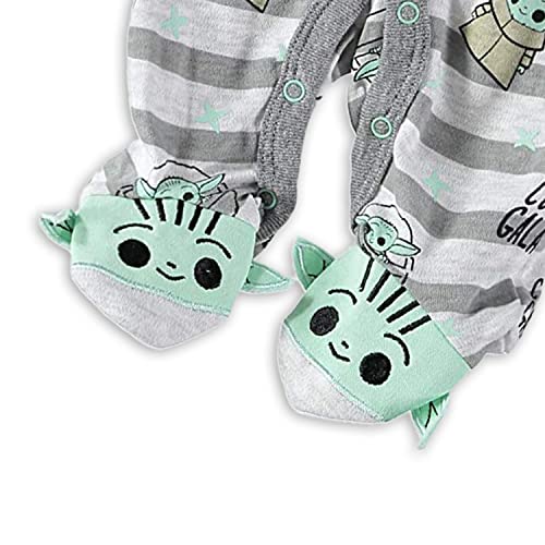 Happy Threads Star Wars Baby Boys One Piece Sleeper - Footed Baby Pajamas - Baby Boy Clothes - Footie Pajamas (Grey/Green/Brown, 6-9 Months) #TOP3