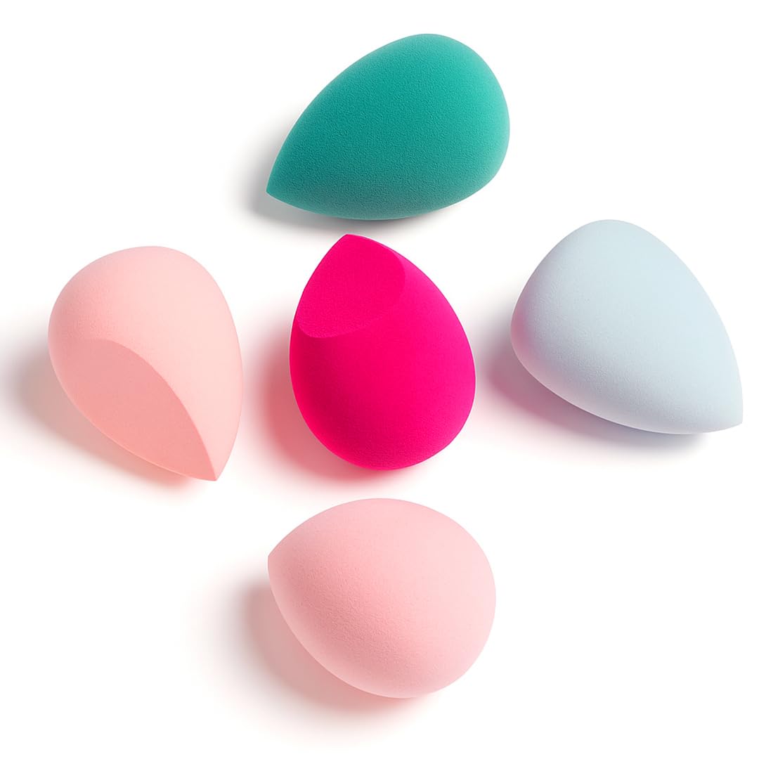 Gleva Professional Beauty Blender Sponge Set for Face Makeup with Cotton Pad and Powder Puff Perfect for Women & Girls | Beauty Blender Set - Soft, Latex-Free, Reusable & Washable Sponges (Pack of 5)-picture-26