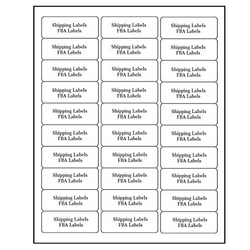 SJPACK 30-up Labels 3000 Stickers 100 Sheets 2.625 x 1 FBA Address Labels White Mailing Labels For Laser and Injet Printers - Thumbnail 2