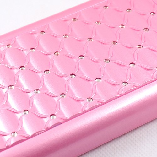 Thousand Eight(Tm) For Lg Volt Ls740 Diamond Studded Silicone Rubber Skin Hard Case + [Free Lcd Screen Protector Shield(Ultra Clear)+Touch Screen Stylus] (Diamond Light Pink) #TOP4