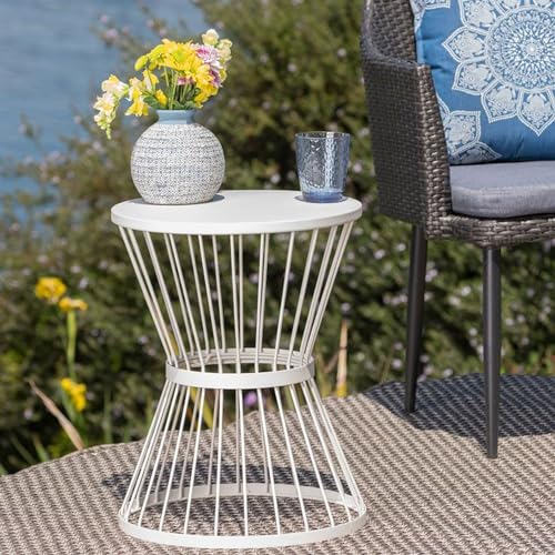 Image of Furniture for The Living Room and Office: Coffee Table, Center Table, Storage Basket, Wire Basket with Metal Top, Bedside Table, Side Table White