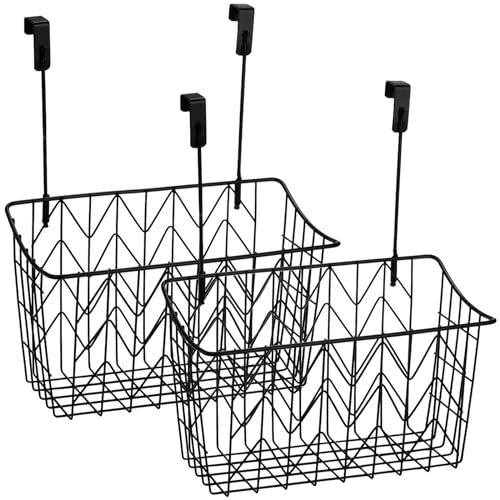 AVLA 2 Pack Over The Cabinet Door Organizer, Grid Storage