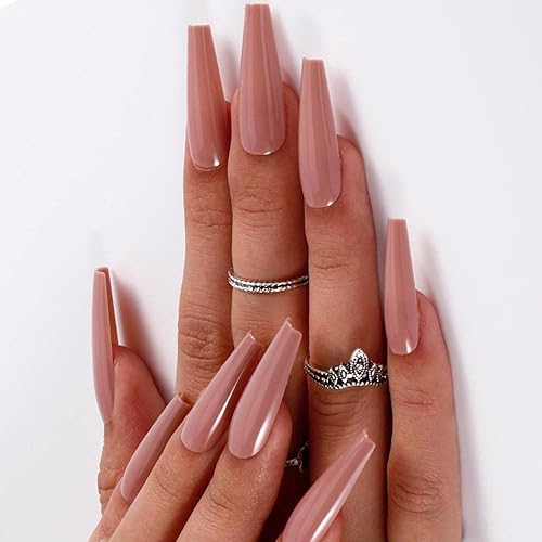 Miniatura 5 de Uñas postizas acrílicas ultra largas y brillantes que se ponen presionando, estilo vampiro o bailarina, para fiestas y bailes, para niñas y jóvenes,