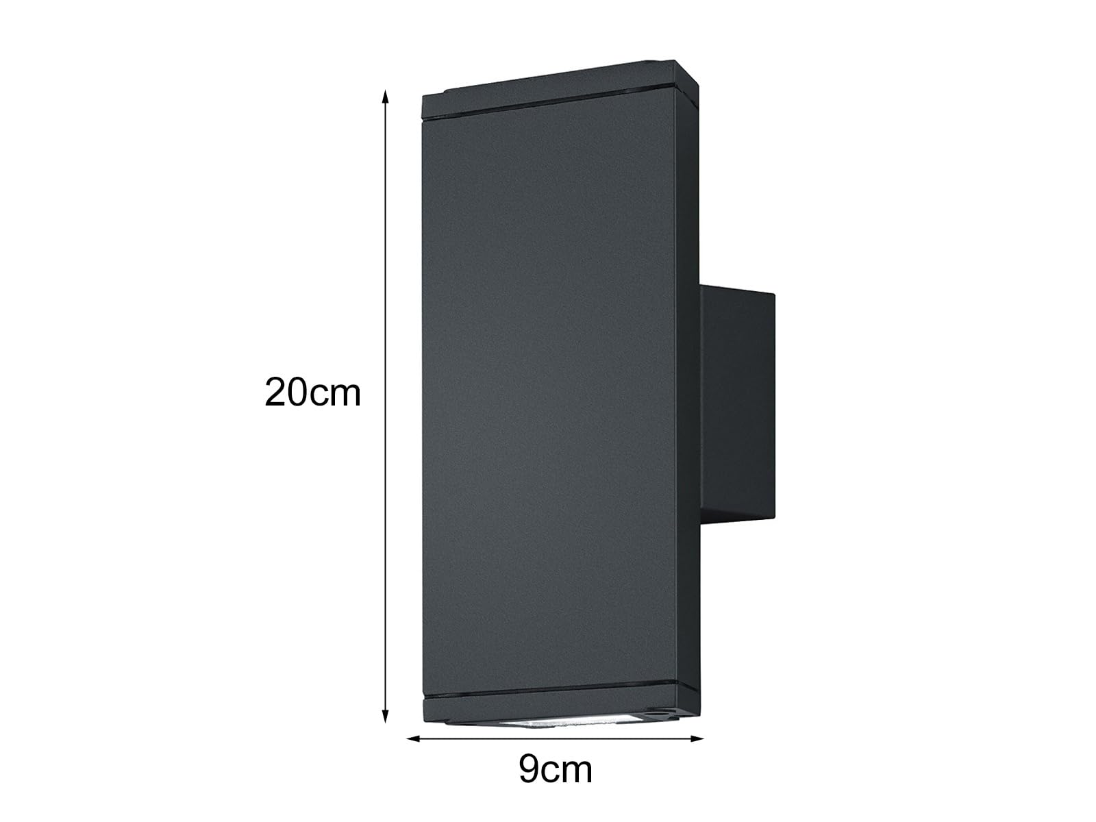 Lampada da parete a LED per esterni con Up and Down Light – in set da 2 – versatile illuminazione per esterni per casa e giardino, antracite.