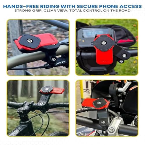 Image of 8-Piece Anti Vibration Mobile Holder for Bikes, Black