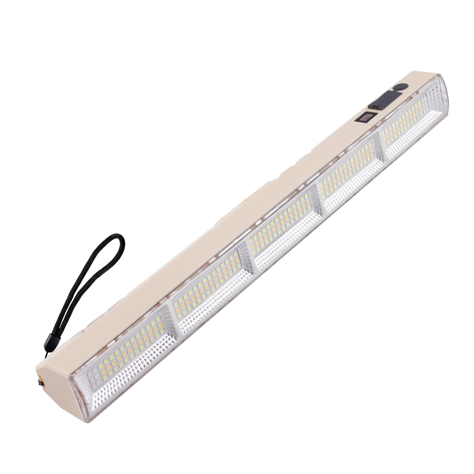 CREATESTAR LED Arbeitsleuchte 42CM, Werkstattlampe LED Strahler Außen Außenstrahler Scheinwerfer Campinglampe mit USB Wiederaufladbar, Fluter für Lager Zelt Camping Garten Hof