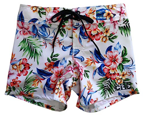 CIRE Aloha 4-Way Stretch Women's Boardshort Size 6 White Floral