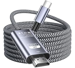 Siwket USB C to HDMI Cable 10ft, [4K@30Hz High-Speed] USB Type C to HDMI Thunderbolt 3 to HDMI 2.0 Cable Compatible with iP…