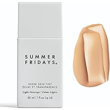 Summer Fridays Sheer Skin Tint with Hyaluronic Acid, Diminishes Uneven Tone, Sheer to Light Coverage, Shade 2, Light with Cool Undertones (1 Fl Oz)
