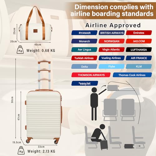 COOLIFE Suitcase Sets 6 Piece, Luggage Sets ABS Hard Shell, Durable Travel Luggage with Expandable Travel Duffels Bag & Toiletry Bag Included TSA Lock and 4 Spinner Wheels for Travel, 16" 20" 24" 28" - Image 4