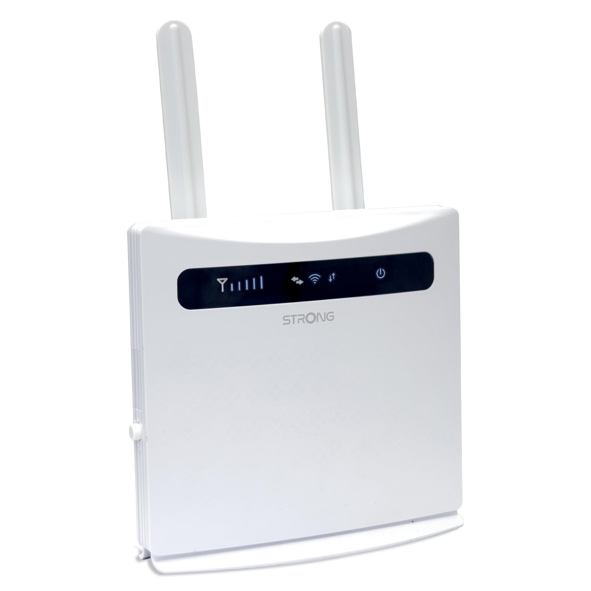 STRONG 4ROUTER300V2 LTE fino a 150 Mbps, Wireless N300Mbps, Router WiFi con Slot per Sim, 4 Porte LAN, Cat 4, Modem 4G Sim. Funziona con qualsiasi operatore. Bianco.