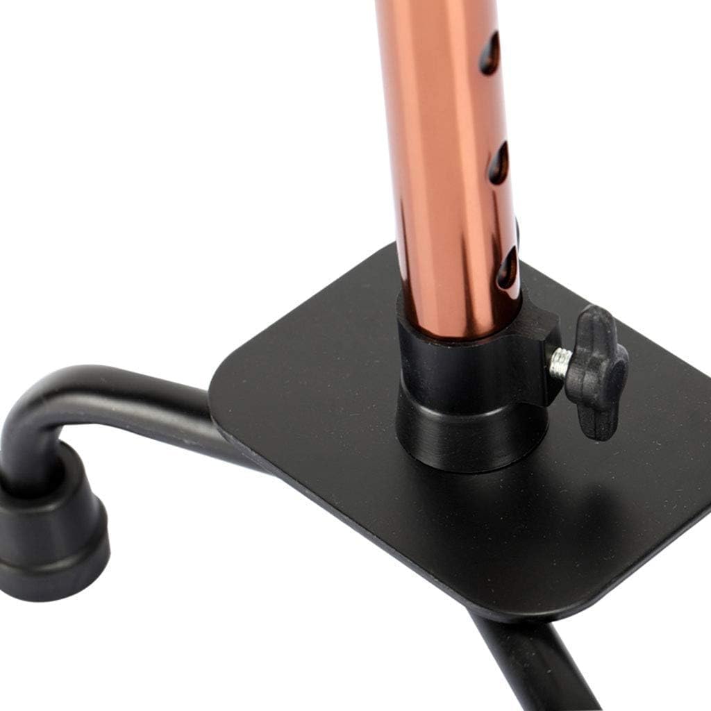 Bastón de Cuatro Patas Antideslizante médico muleta para Ancianos bastón Andador Ligero multifunción Ajustable aleación de Aluminio Ayuda para Caminar Plegable