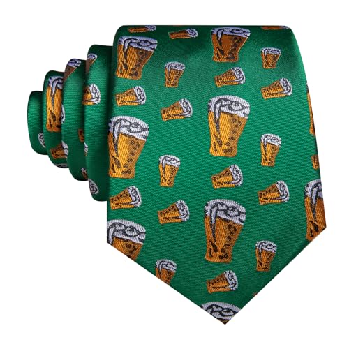 Image of Barry.Wang Classic Mens Ties Silk Necktie Pocket Square Cufflinks Set Woven Designer Wedding Business