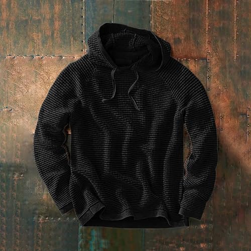 Sweats à capuche pour homme pull noir taille L confortable