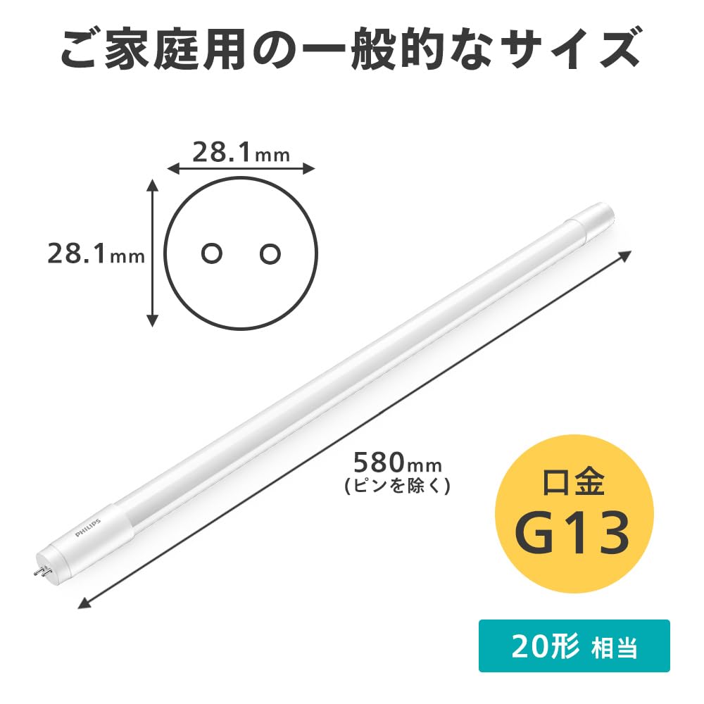 Amazon | Philips(フィリップス) グロースターター式器具用直管LED