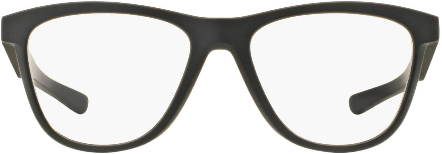 Oakley Mens Ox8070 Grounded Square Prescription Eyewear Frames, Satin Black/Demo Lens, 53 mm