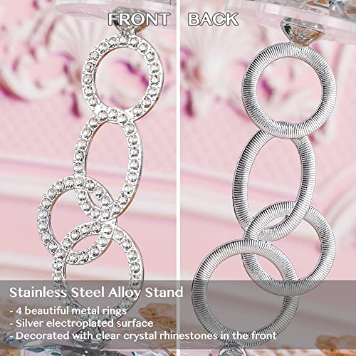 Dounx Crystal Lotus Candle Holder For Pillar Candles And Tea Light Candles, Silver Metal Stand, Fits Up To 1.5 In Candles, Use To Dinner Table, Wedding Centerpieces, Living Room Or Home Decor #TOP3