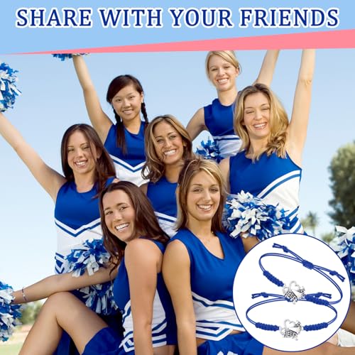 rtteri 20 pcs cheerleader gifts cheer bracelet girls charm bracelet adjustable cheerleader gifts for cheer team jewelry accessories bulk