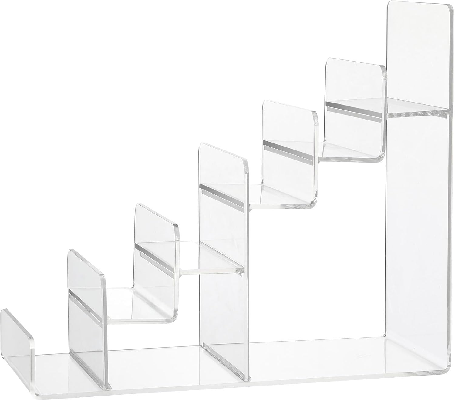 DOITOOL 6-Tier Purse Display Stand,Acrylic Display Riser Shelf Wallet Organizer,Handbag Display Stand Holder,Perfume Organizer Clear Retail Display Stands