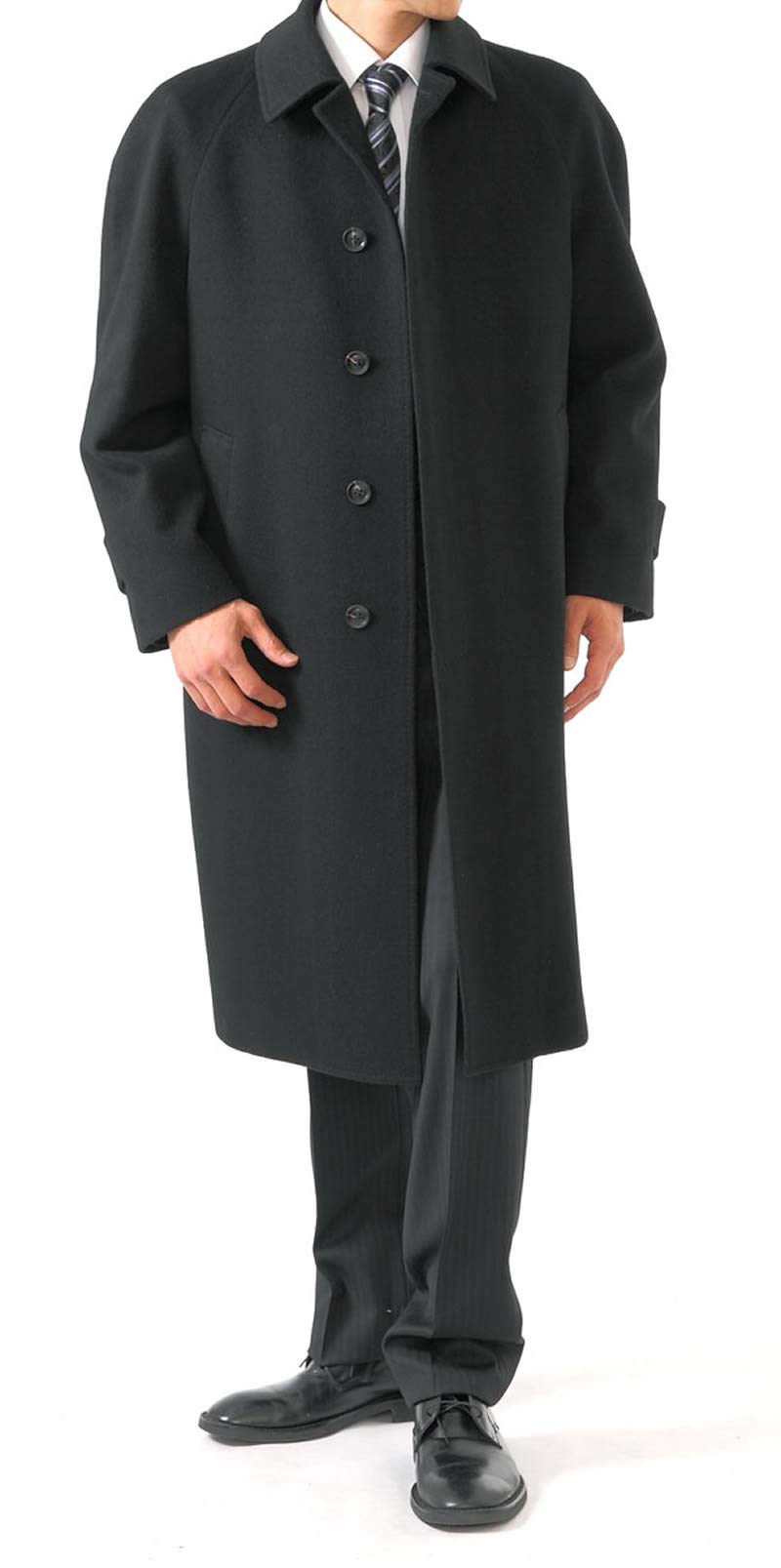 極美品藤井毛織 カシミヤ100% ステンカラーコート定価83,600円