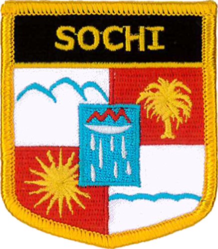 Klicnow Parche Bordado Sochi (Ciudad de) Escudo 7cm x 6cm