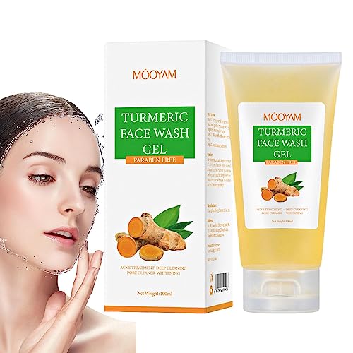 Kurkuma Gesichtsreiniger, Täglich feuchtigkeitsspendende Gesichtsreiniger, 100 ml beruhigendes Reinigungsöl Beruhigendes Gesichtsreiniger, beruhigendes Gesichtsreiniger, für die Trendhaut, Povanjer