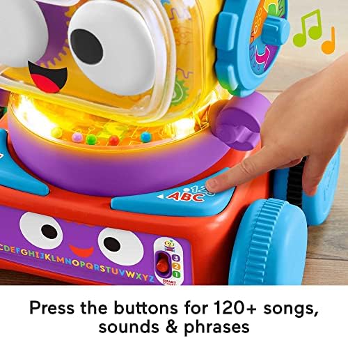 Fisher-Price 4-in-1 Ultimate Learning Bot, electronic activity toy with lights, music and educational content for infants and kids 6 months and up, HBB04