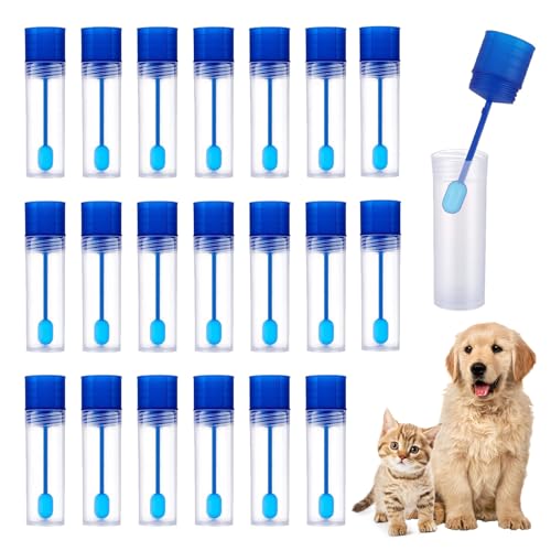 20 Stück Stuhlprobenröhrchen,Kotprobenröhrchen,Kotprobenröhrchen Hund,Stuhlfänger Für Stuhlprobe,Stuhlprobe Mit Löffel,15ml Kotprobenröhrchen Hund Und Katze,Untersuchungsröhrchen Für Haustiere