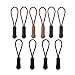 15 Pack Zipper Pulls Strong Nylon Rubber No Slip Textured Gripper Pull to Fit Any Zipper Materials -Zipper Fixer Repair Pull Tab