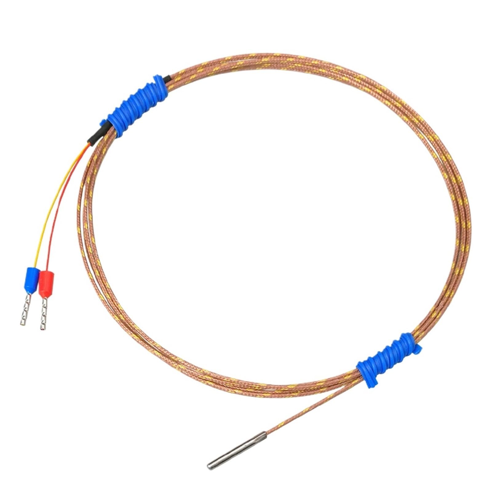 Sonda de termopar Tipo K/J/T de Alta Temperatura, Sensor de Temperatura Industrial, Calor de sonda Fina de precisión(K-1.5-15- 3M)