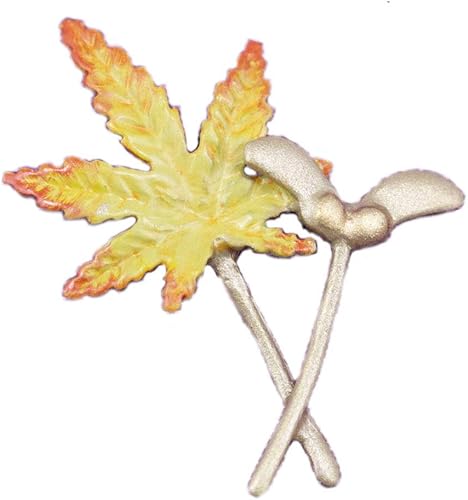 Amazon タックピン ブローチ 黄銅製 紅葉 もみじ モミジ 実生付 小 梅都工房作品 紅葉色 D ブローチ 通販